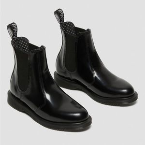 Black Flora Dr. Martens Chelsea boot